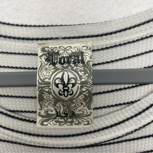 Vocal USA Stripe Cow Skull Western Shirt White Small - Picture 3 of 5